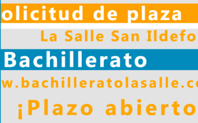 Plazo abierto de solicitud de plaza para Bachillerato Curso 2016-2017