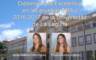 Diplomas a la Excelencia académica en las pruebas EBAU de la Universidad de La Laguna