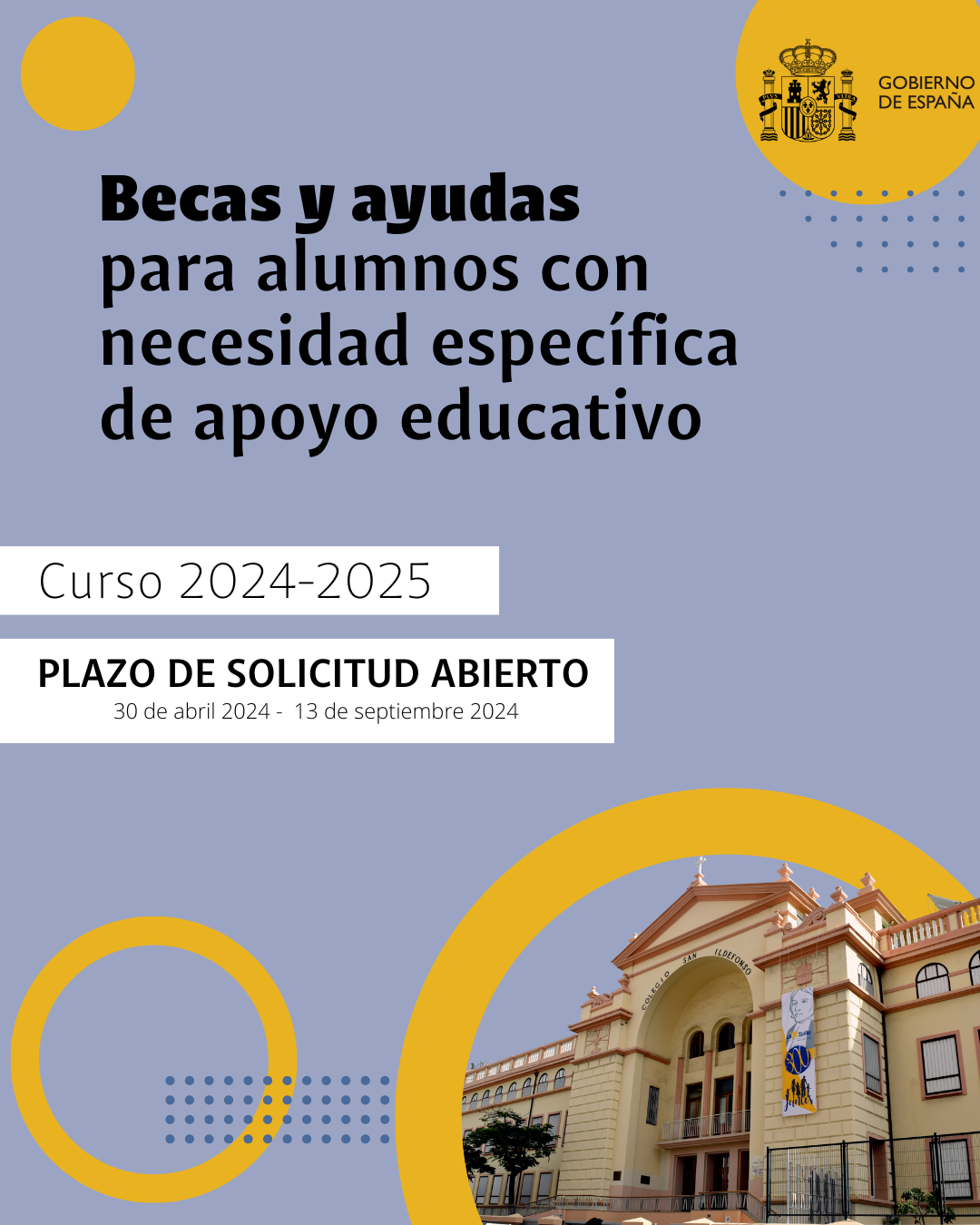 Plazo abierto para la solicitud de becas y ayudas para alumnos con necesidad específica de apoyo educativo