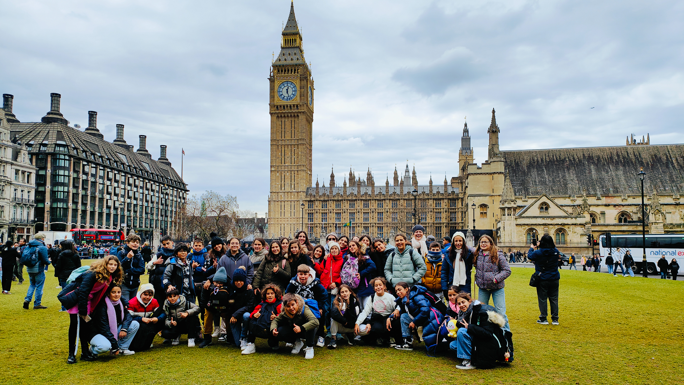 Grupo de alumnos en Londres