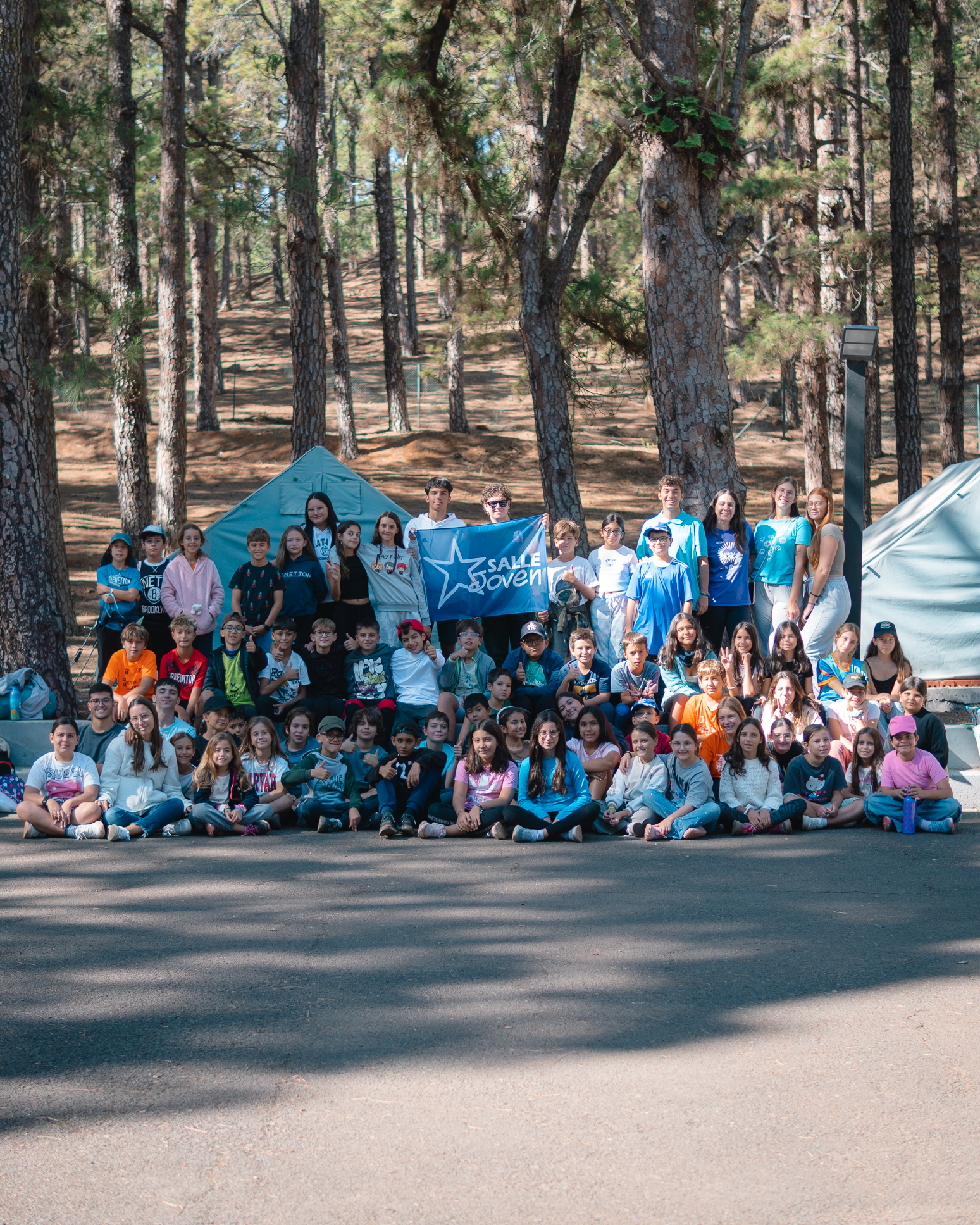 Participantes de 5º y 6º de Primaria en el Campamento de La Esperanza